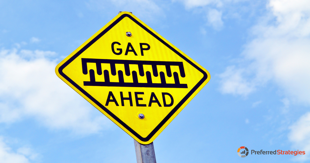 Acceleration gap ahead warning sign.